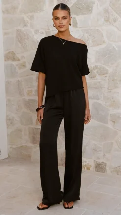 Fashion Allied Tops^Blair Off Shoulder Tee - Black