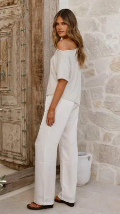 Fashion Allied Tops^Blair Off Shoulder Tee - Oatmeal