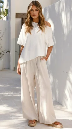 Fashion Allied Tops^Blair Off Shoulder Tee - White