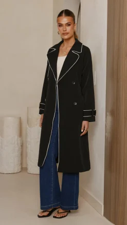 Style State Jackets|Outerwear^Blanca Trench Coat - Black