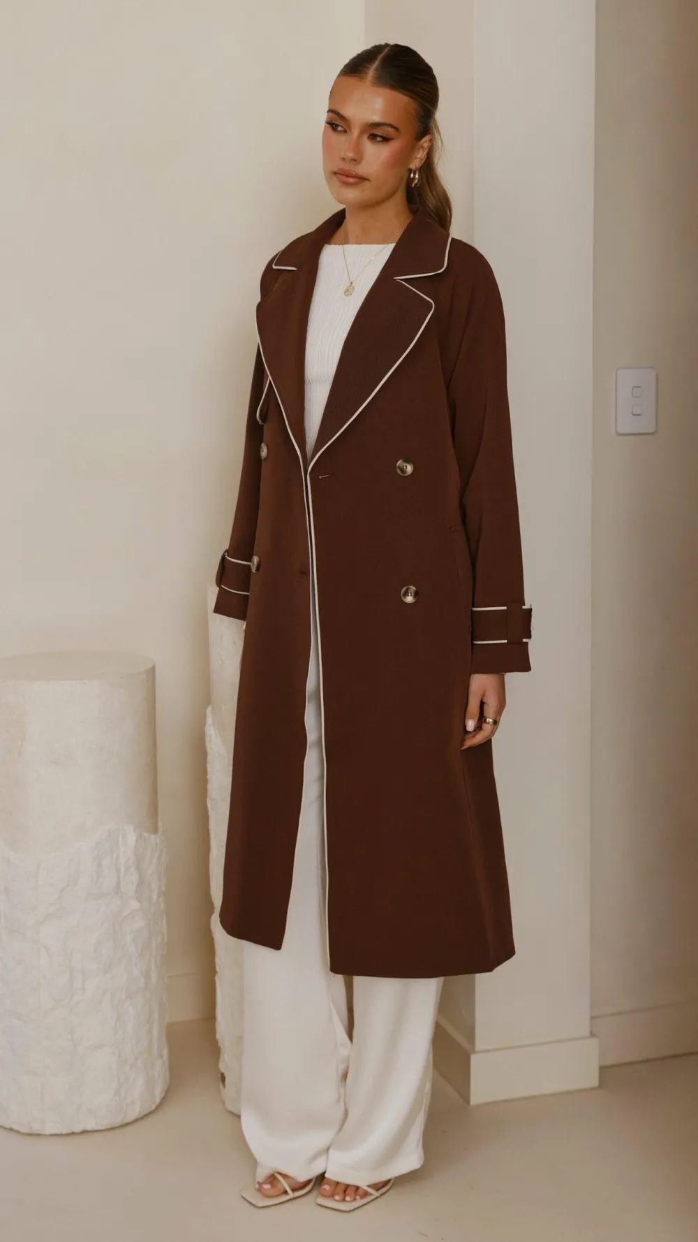 Style State Jackets|Coats^Blanca Trench Coat - Espresso