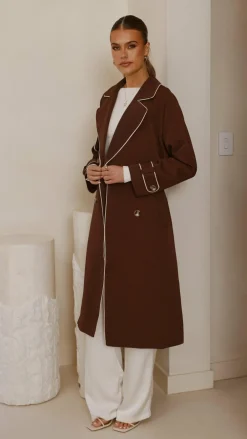 Style State Jackets|Coats^Blanca Trench Coat - Espresso