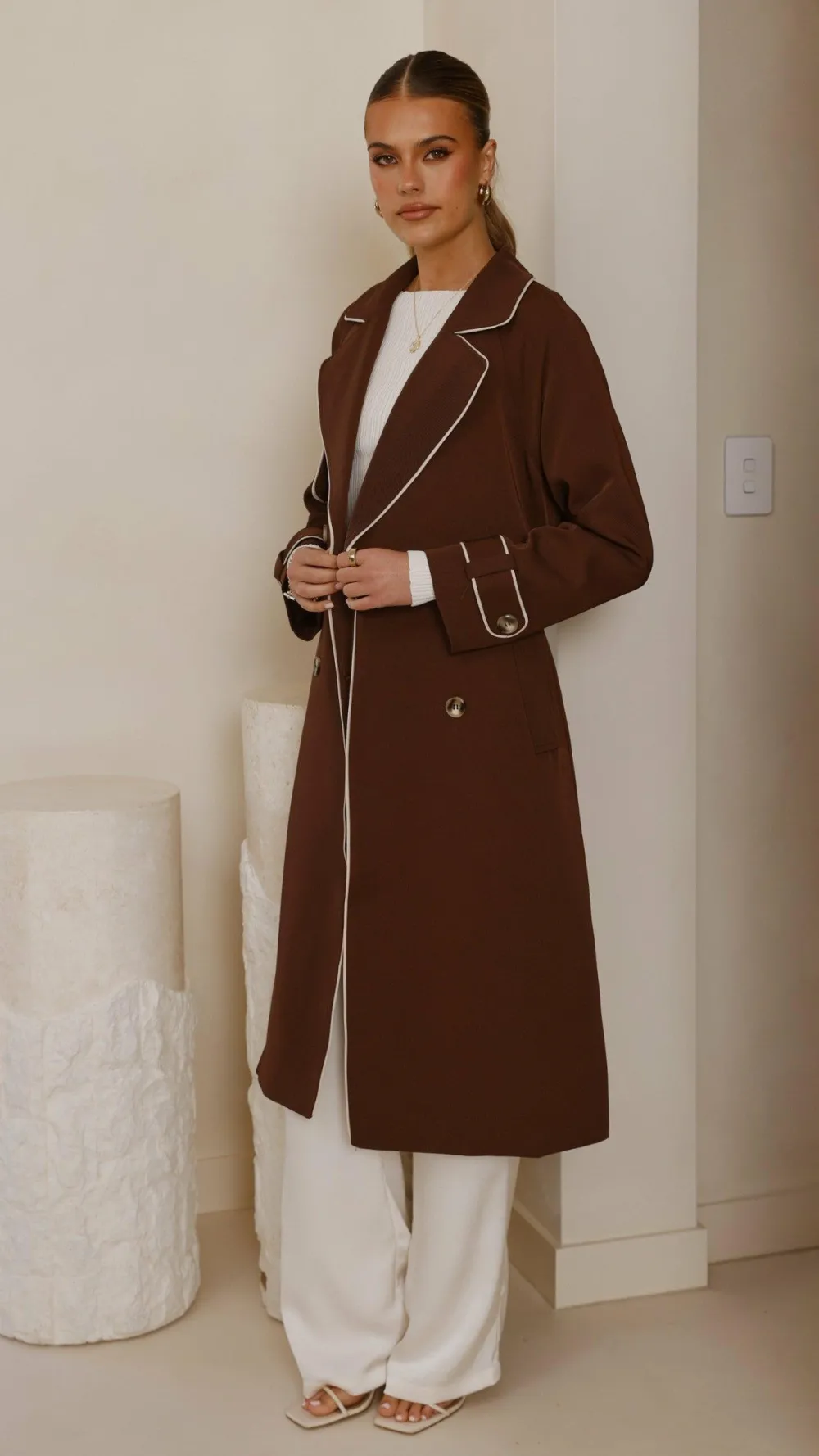Style State Jackets|Coats^Blanca Trench Coat - Espresso