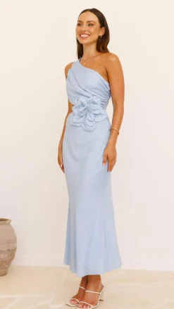 SASHA (BNE) Dresses|Maxi^Bloom One Shoulder Cut Out Maxi Dress - Blue