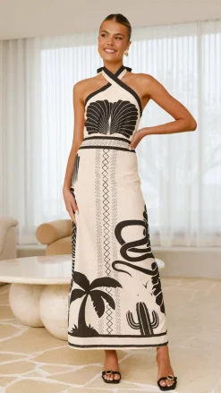 Mia Milani Dresses|Maxi^Boe Halter Maxi Dress - Palm Canyon
