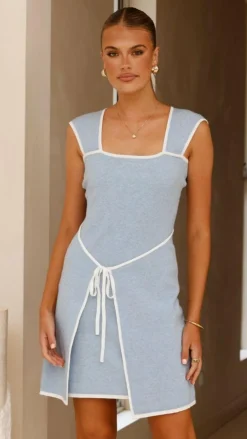 LILYWHYT Sale Dresses^Bowie Knit Mini Dress - Blue