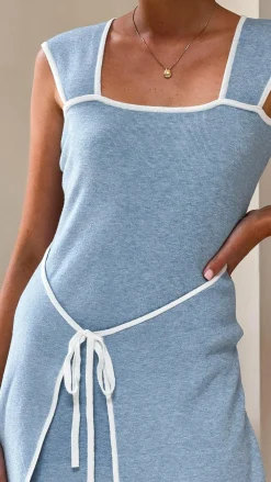 LILYWHYT Sale Dresses^Bowie Knit Mini Dress - Blue