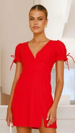 Burans Sale Dresses^Breigh Mini Dress - Cherry Red