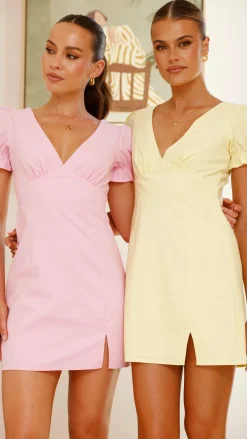 Burans Sale Dresses^Breigh Mini Dress - Lemon