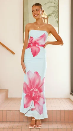 SASHA (BNE) Dresses|Event Ready Dresses^Brittani Strapless Maxi Dress - Blue/Pink