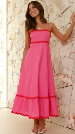 Main St Sale Dresses^Brodey Midi Dress - Pink / Red