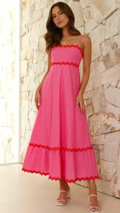 Main St Sale Dresses^Brodey Midi Dress - Pink / Red