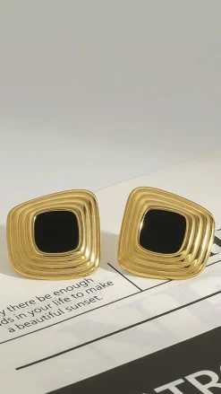 Your Accessory Shop Earrings|Polo^Bronnie Earrings - Gold / Black
