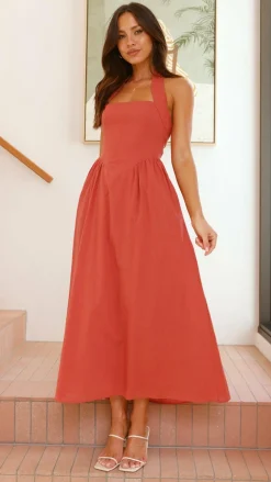 Pink Diamond Dresses|Maxi^Caden Maxi Dress - Rust