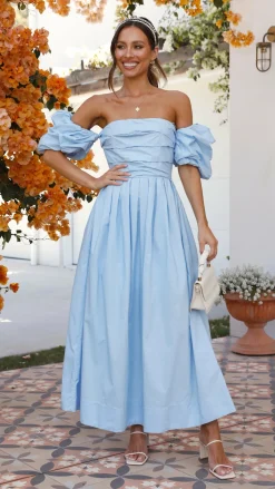 Main St Dresses|Midi^Caelius Midi Dress - Light Blue