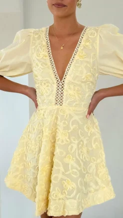 SASHA (BNE) Sale Dresses^Calanthe Mini Dress - Lemon