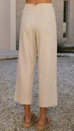 Burans Bottoms^Cammie Capri Pants - Oat