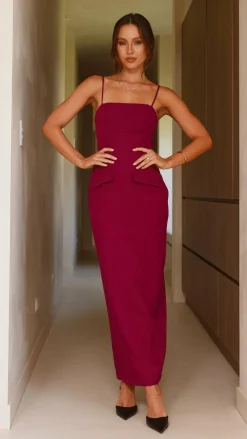 SASHA (BNE) Sale Dresses^Carabella Maxi Dress - Wine