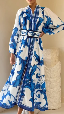 Bubblegum Dresses|Maxi^Carmal Long Sleeve Maxi Dress - Paradise