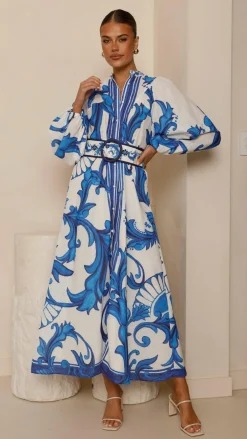 Bubblegum Dresses|Maxi^Carmal Long Sleeve Maxi Dress - Paradise