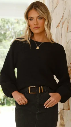 My Girl Knit Tops|Knitwear^Carmel Knit - Black