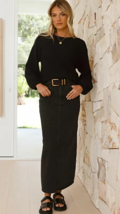 My Girl Knit Tops|Knitwear^Carmel Knit - Black