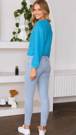 My Girl Knit Tops|Knitwear^Carmel Knit - Blue