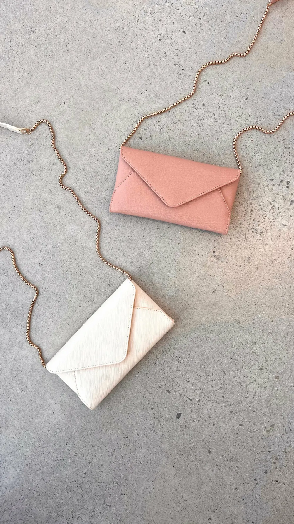 Adorne Bags|The Denim Edit^Carmen Envelope Cross Body Bag - Cream