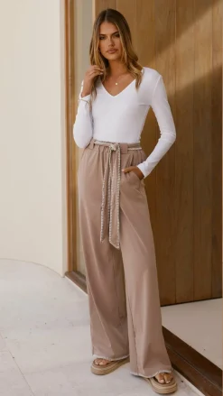 Bubblegum Bottoms^Carrie Pants - Mocha