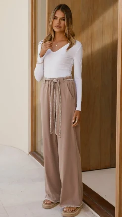 Bubblegum Bottoms^Carrie Pants - Mocha