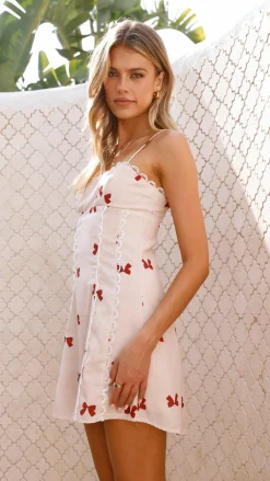 LILYWHYT Sale Dresses^Cartia Mini Dress - Red Bow