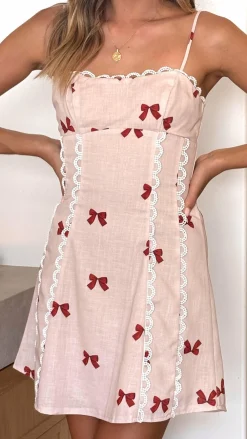 LILYWHYT Sale Dresses^Cartia Mini Dress - Red Bow