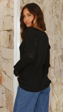 Pink Diamond Knit Tops|Knitwear^Casale Knit Top - Black