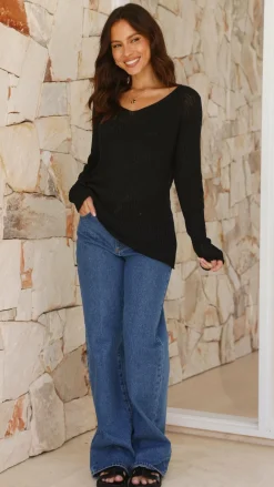Pink Diamond Knit Tops|Knitwear^Casale Knit Top - Black