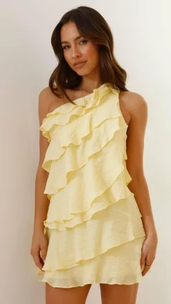 LILYWHYT Dresses|Mini^Cassidi Mini Dress - Lemon
