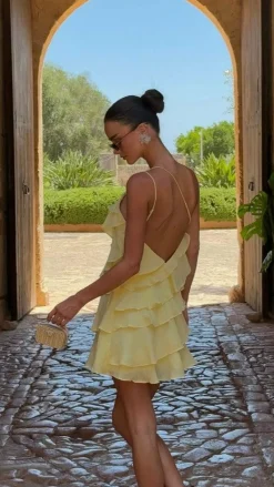 LILYWHYT Dresses|Mini^Cassidi Mini Dress - Lemon