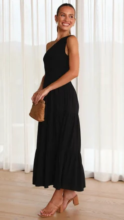 Iris Maxi Dresses|Midi^Cassy Midi Dress - Black