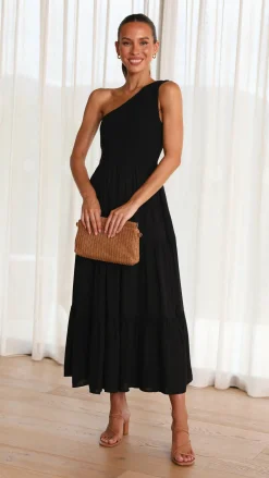 Iris Maxi Dresses|Midi^Cassy Midi Dress - Black