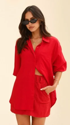 YH AND CO Sets^Charla Mini Skort - Red