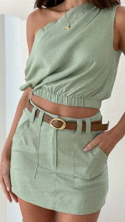 YH AND CO Sets^Charla Mini Skort - Sage