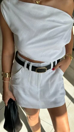 YH AND CO Sets|Bottoms^Charla Mini Skort - White
