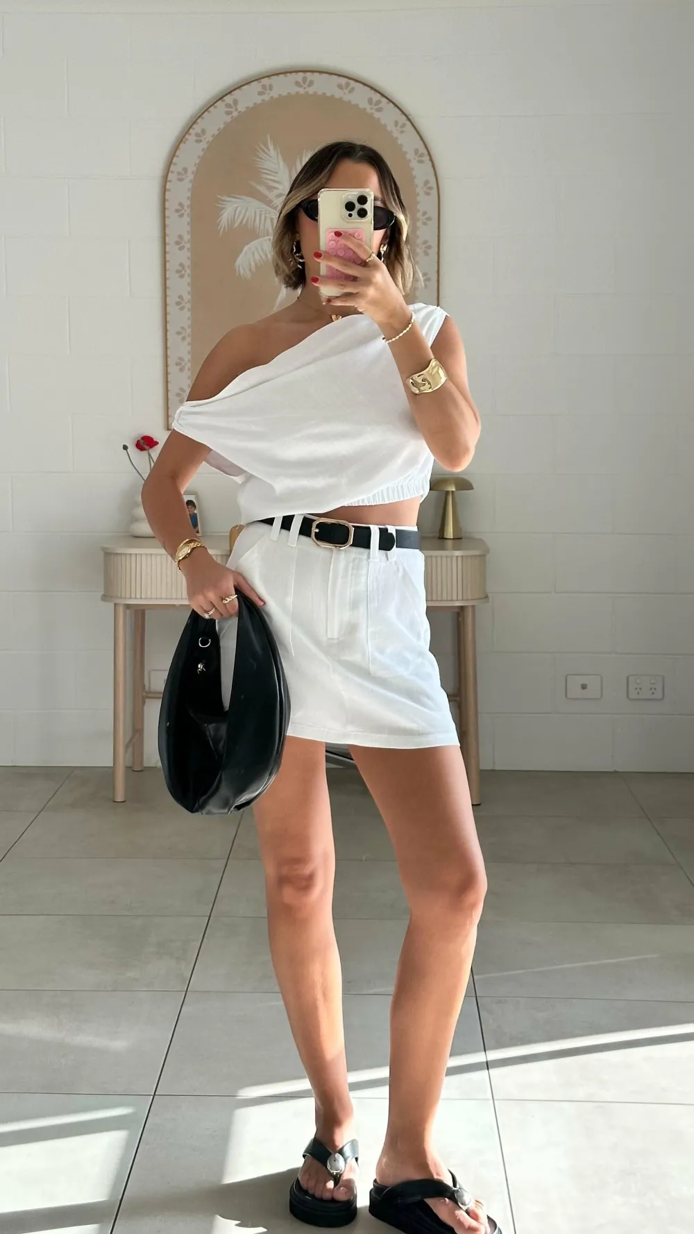 YH AND CO Sets|Bottoms^Charla Mini Skort - White