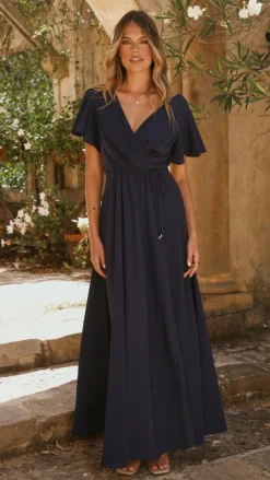 LILYWHYT Mi Amore|Dresses^Charlize Maxi Dress - Navy