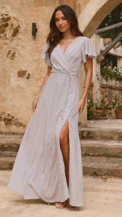LILYWHYT Sale Evening|Sale Dresses^Charlize Maxi Dress - Silver