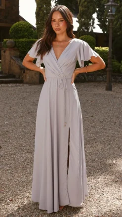 LILYWHYT Sale Evening|Sale Dresses^Charlize Maxi Dress - Silver
