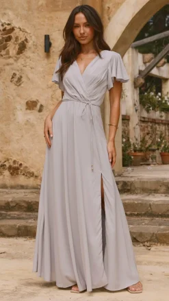 LILYWHYT Sale Evening|Sale Dresses^Charlize Maxi Dress - Silver