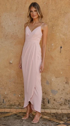 LILYWHYT Mi Amore|Dresses^Charlotte Draped Maxi Dress - Pink