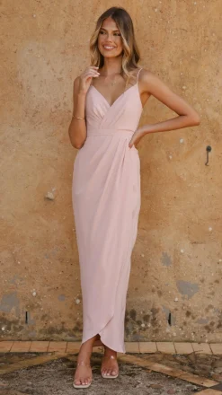 LILYWHYT Mi Amore|Dresses^Charlotte Draped Maxi Dress - Pink