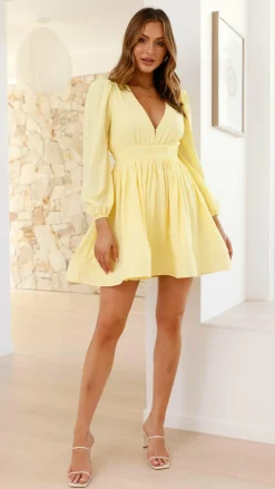 LILYWHYT Dresses|Mini^Charlotte Mini Dress - Yellow