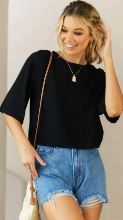 Desire Tops^Charlotte Top - Black